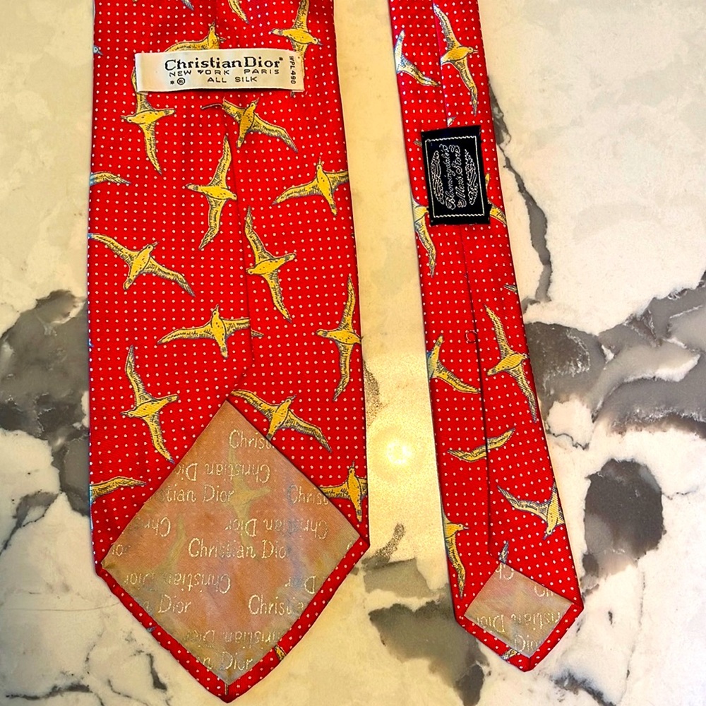 Vintage Christian Dior tie with seagulls